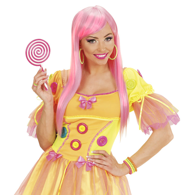 Neongrønne øreringe Ringe