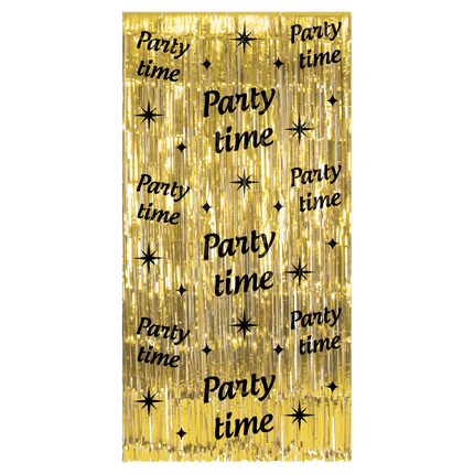 Party-dørforhæng Guld Sort