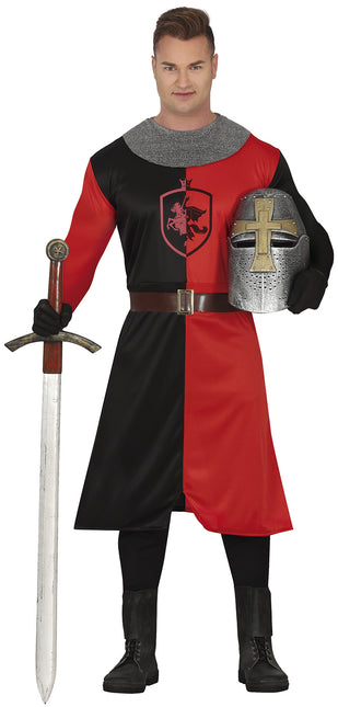 Ridderkostume blå rød mænd