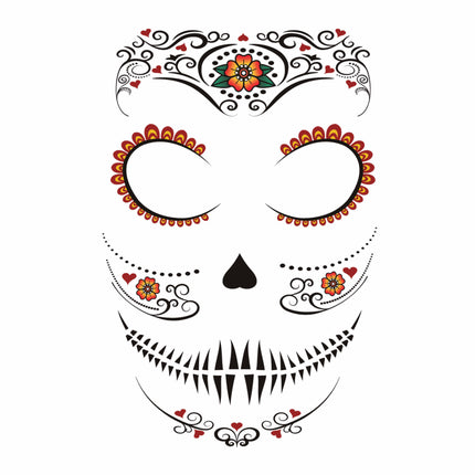 Dia De Los Muertos Face Stickers 30x14 cm