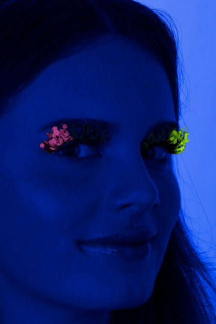 PXP Fake Lashes Glitter UV Grøn/Hotpink Barranquilla