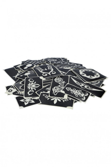 Sort tatoveringsstencil Mix 100 stk