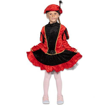 Pietenpak Kind Jurk med underkjole rød