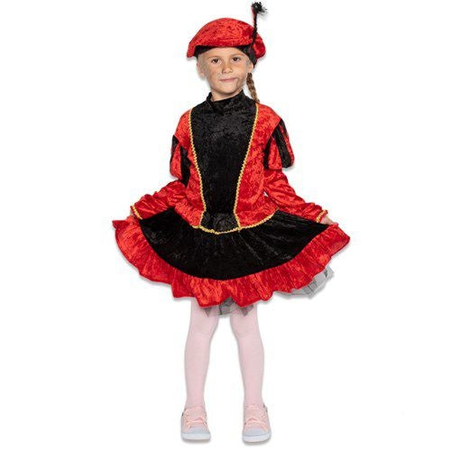 Pietenpak Kind Jurk med underkjole rød