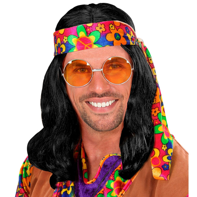 Sort hippieparyk halvlang