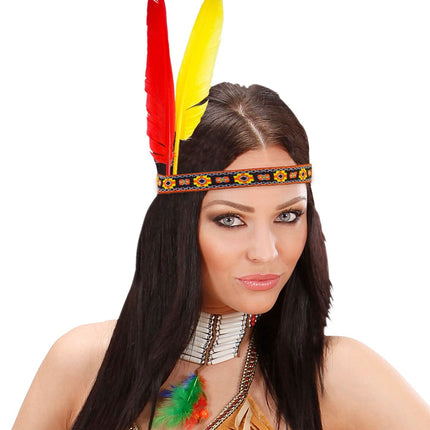 Indisk hårbånd med to fjer