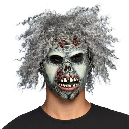 Halloween-maske grå zombie