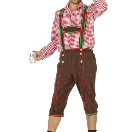 Brune lederhosen mænd lange