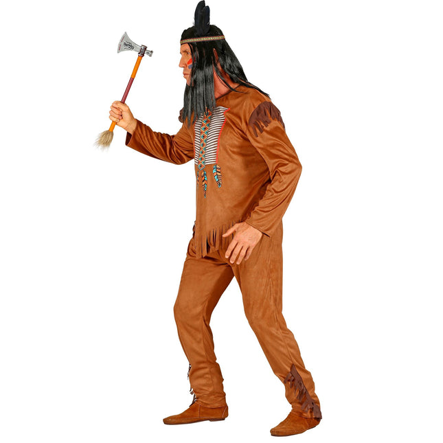 Indianerkostume brun mænd 3 dele