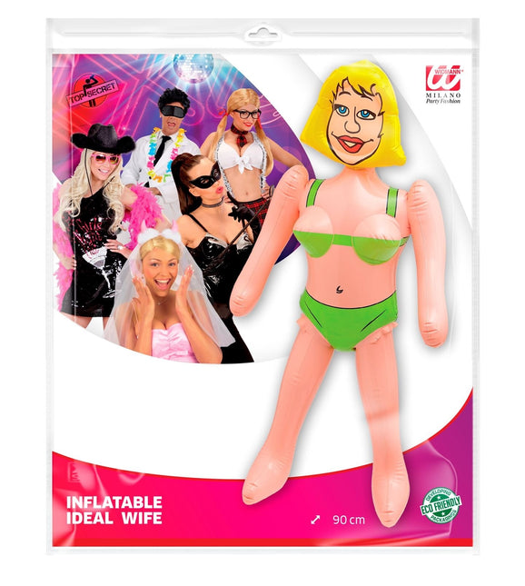 Oppustelig mannequin kvinde 90 cm