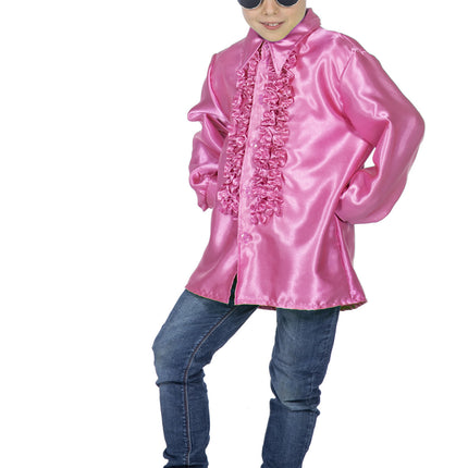 Disco 70S Bluse Pink Boy