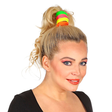 Neon 80S hårbånd i farver