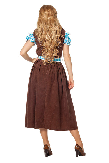Blå Dirndl-kjole Oktoberfest Ladies Long