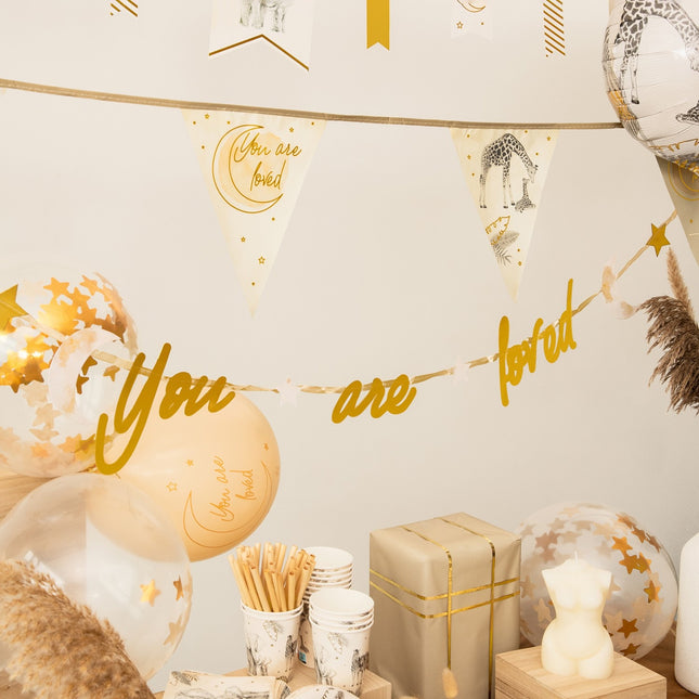 Fødselsbogstav-guirlande Safari 2,5 m