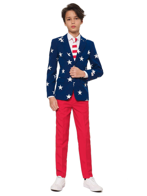 USA Stars Stripes Suit Dreng Teen <tc>OppoSuits</tc>