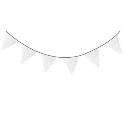 Sølvglitterguirlander 6m