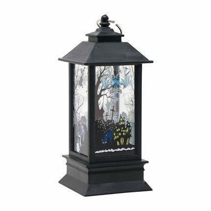 Sort halloween-lygte med lys 12,5 cm 12 stk