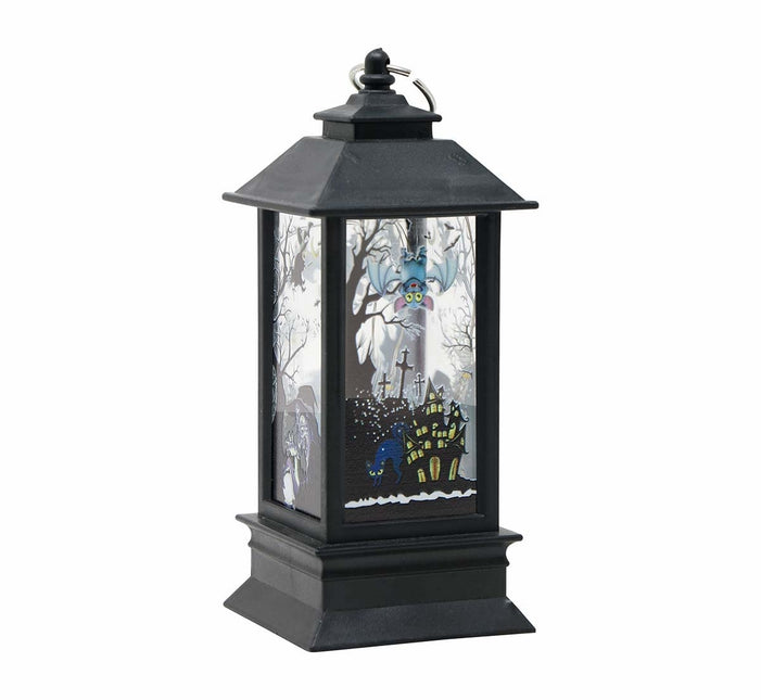 Zwarte Halloween Lantaarn Met Licht 12,5cm 12 stuks