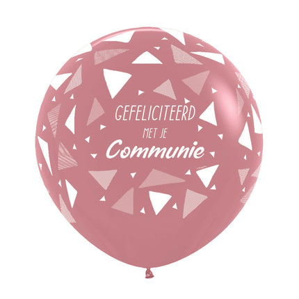 Balloner Tillykke med kommunionen Triangler Palisander 61cm 3stk