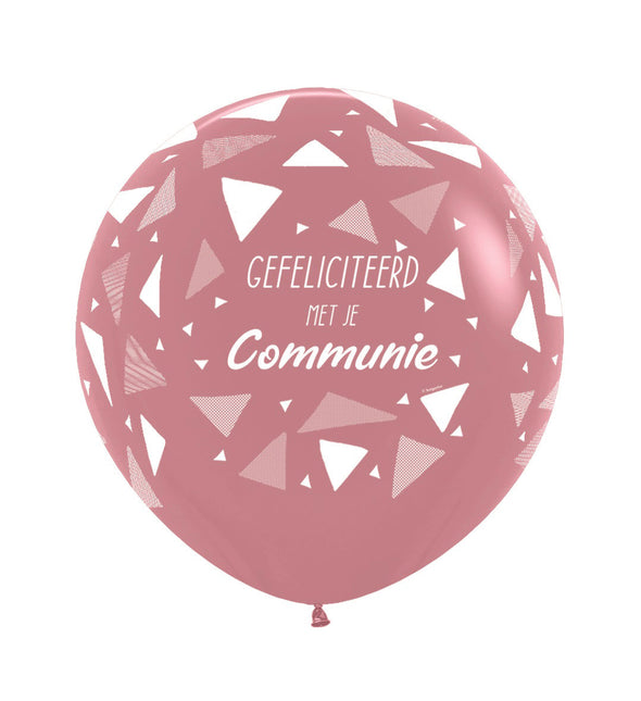 Balloner Tillykke med kommunionen Triangler Palisander 61cm 3stk
