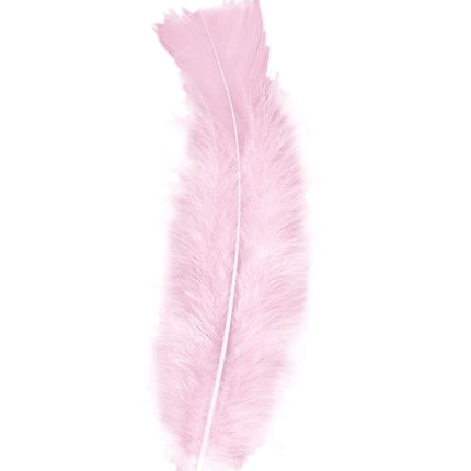 Lyserøde fjer 50 stk