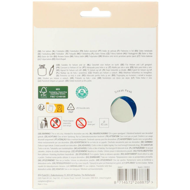 40 års heliumballon tom 45 cm