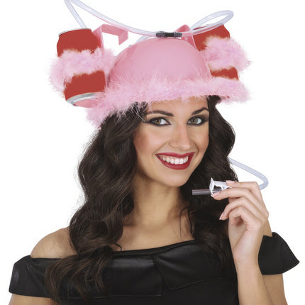Drikkevarehjelm Pink Feathers