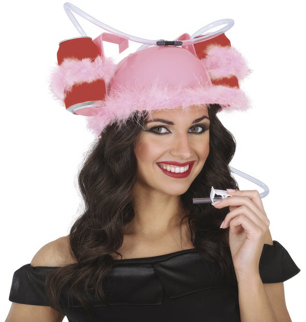 Drikkevarehjelm Pink Feathers