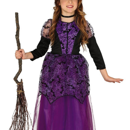 Heksekostume barn lilla