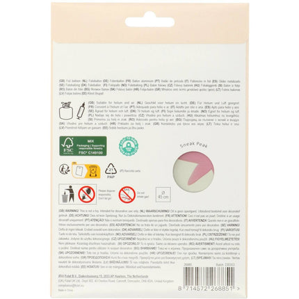 18 års heliumballon tom 45 cm