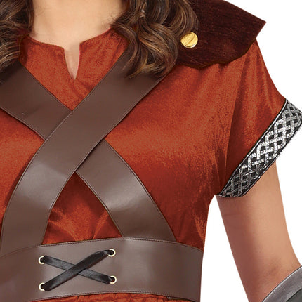 Kostume Brun dame viking