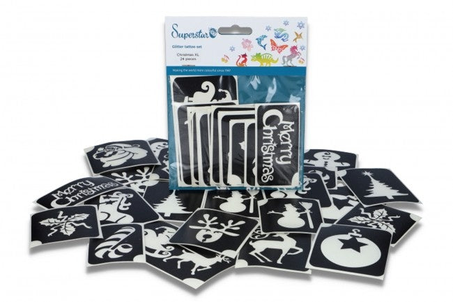 Juletatoveringsskabelon 24 stk