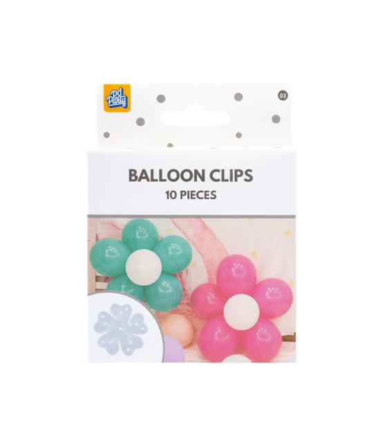 Witte Ballonclips