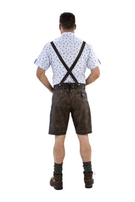 Lederhose Brown Men's Short Antique