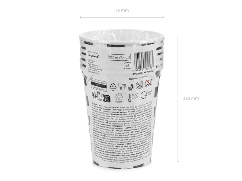 Racerbægre 220 ml 6 stk