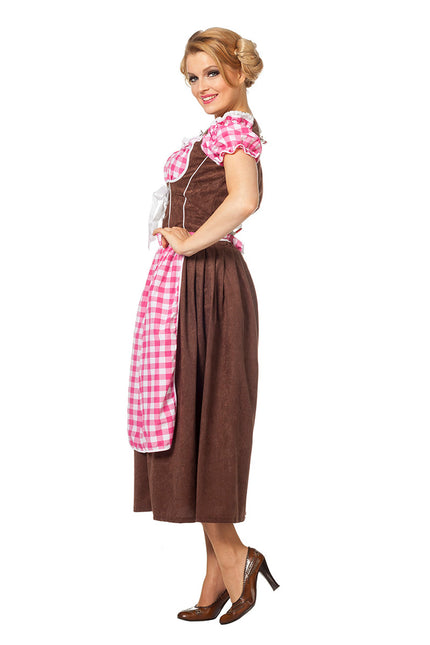 Pink Dirndl-kjole Oktoberfest Ladies Long