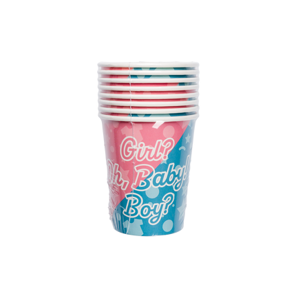 Gender Reveal Cups 9cm 8stk