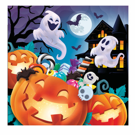 Halloween-servietter græskar 33 cm