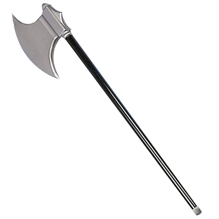 Sølvfarvet falsk økse 85 cm