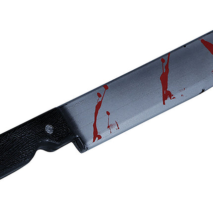 Halloween falsk machete med blod 45 cm