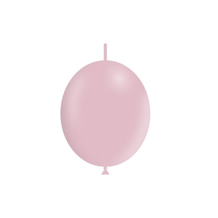 Lyserøde knapballoner pastel 30 cm 50 stk