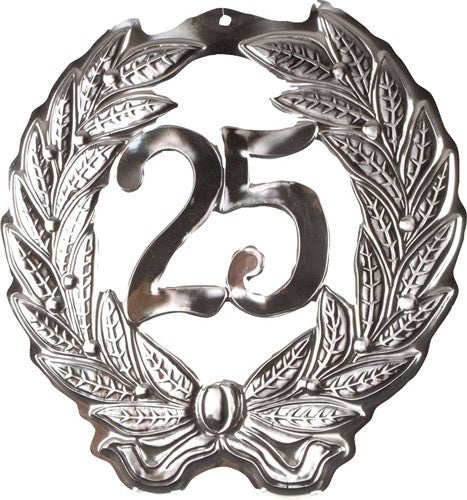 25 års dørskilt sølvbryllup