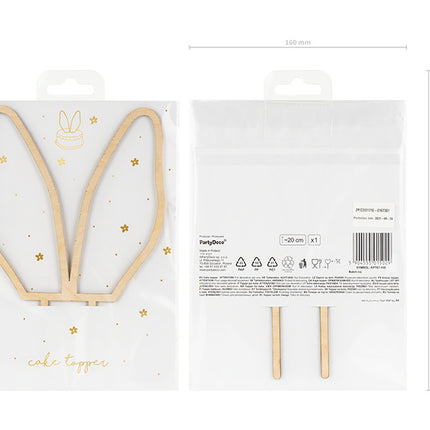 Cake topper Kaninører 20 cm