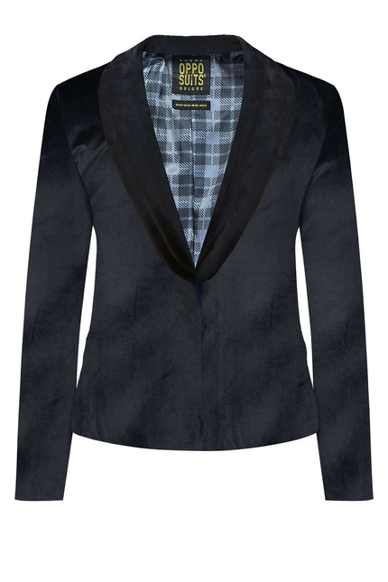 Sort fløjlsblazer til damer <tc>OppoSuits</tc>