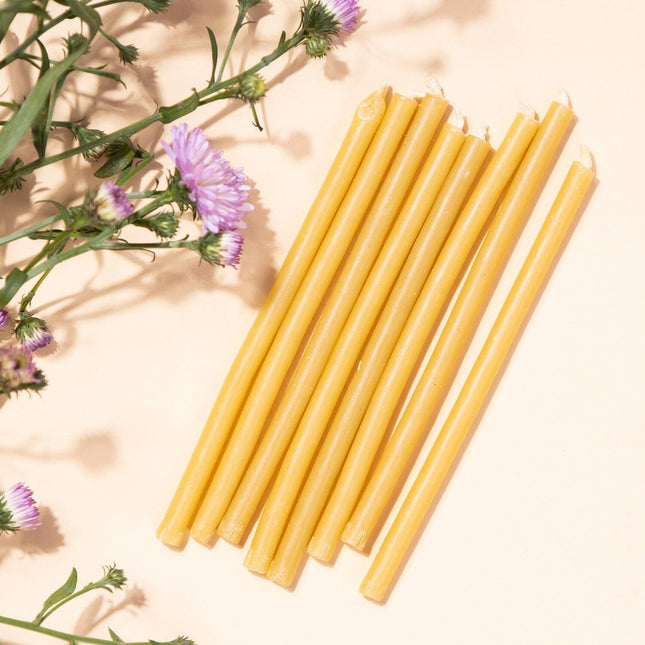 Gule stearinlys 10cm 24stk