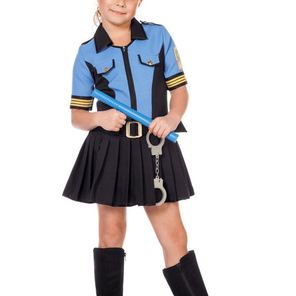 Politidragt blå pige