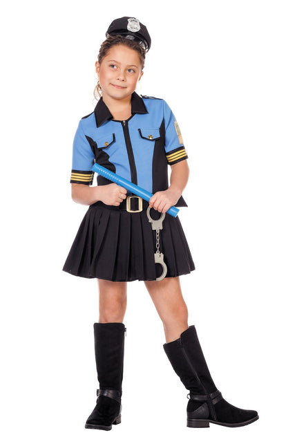 Politidragt blå pige