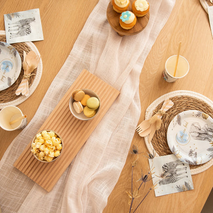 Fødselsservietter Blå Safari 25 cm 20 stk