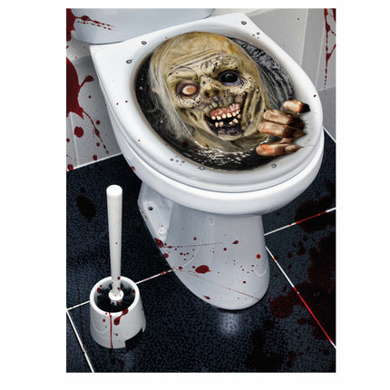 Halloween toiletklistermærke Zombie