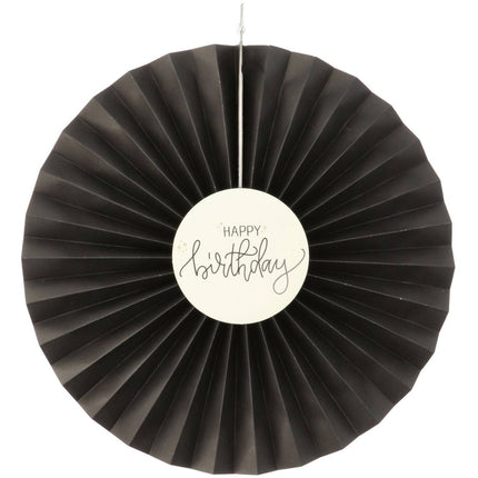 Happy Birthday papirvifter sort 3 stk